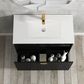 Marlo Fluted 750mm Matte Black Wall Hung Vanity