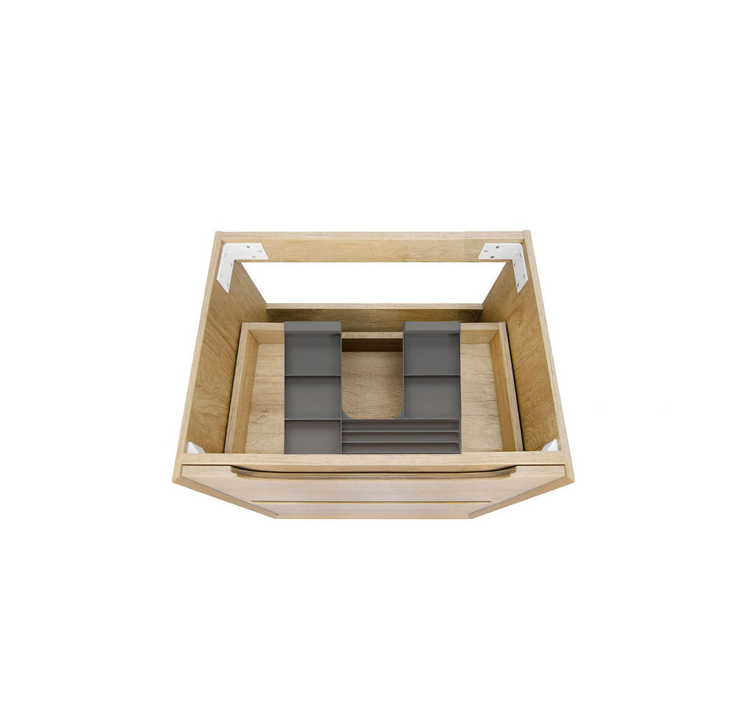 Byron 600mm Natural Oak Wall Hung Vanity