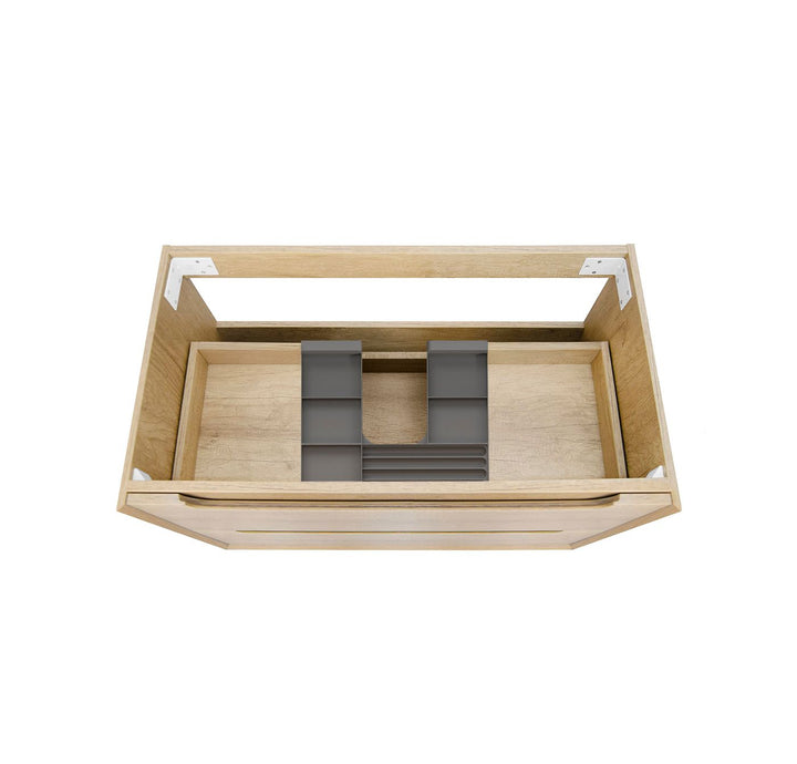 Byron 750mm Natural Oak Wall Hung Vanity