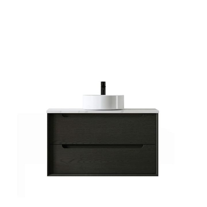Byron 900mm Black Oak Wall Hung Vanity