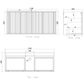 Marlo Fluted 1200mm Matte Black Wall Hung Vanity