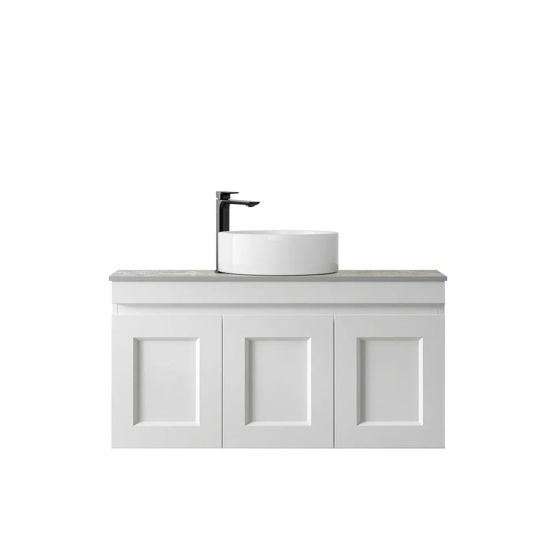 Hampton Mark II 900mm Satin White Wall Hung Vanity