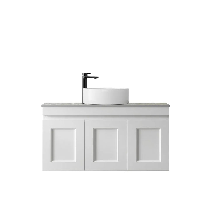 Hampton Mark II 900mm Satin White Wall Hung Vanity