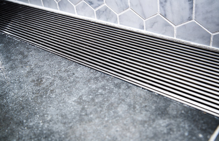 Phoenix Flat Channel Drain HG 75 x 1200mm Outlet 45mm