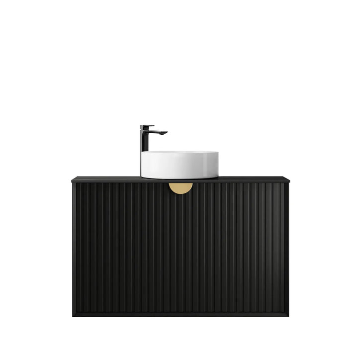 Marlo 900mm Matte Black Wall Hung Vanity