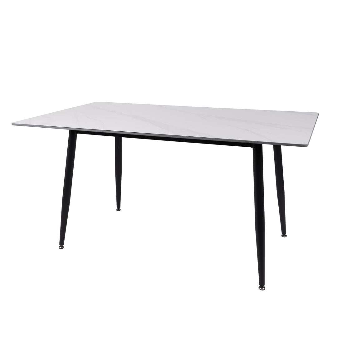 Fiore 150 x 90 White Marble/Sintered Stone Top Table