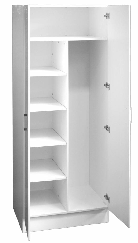 80cm Pantry/Broom Combo Cupboard Double Door (58cm Deep)