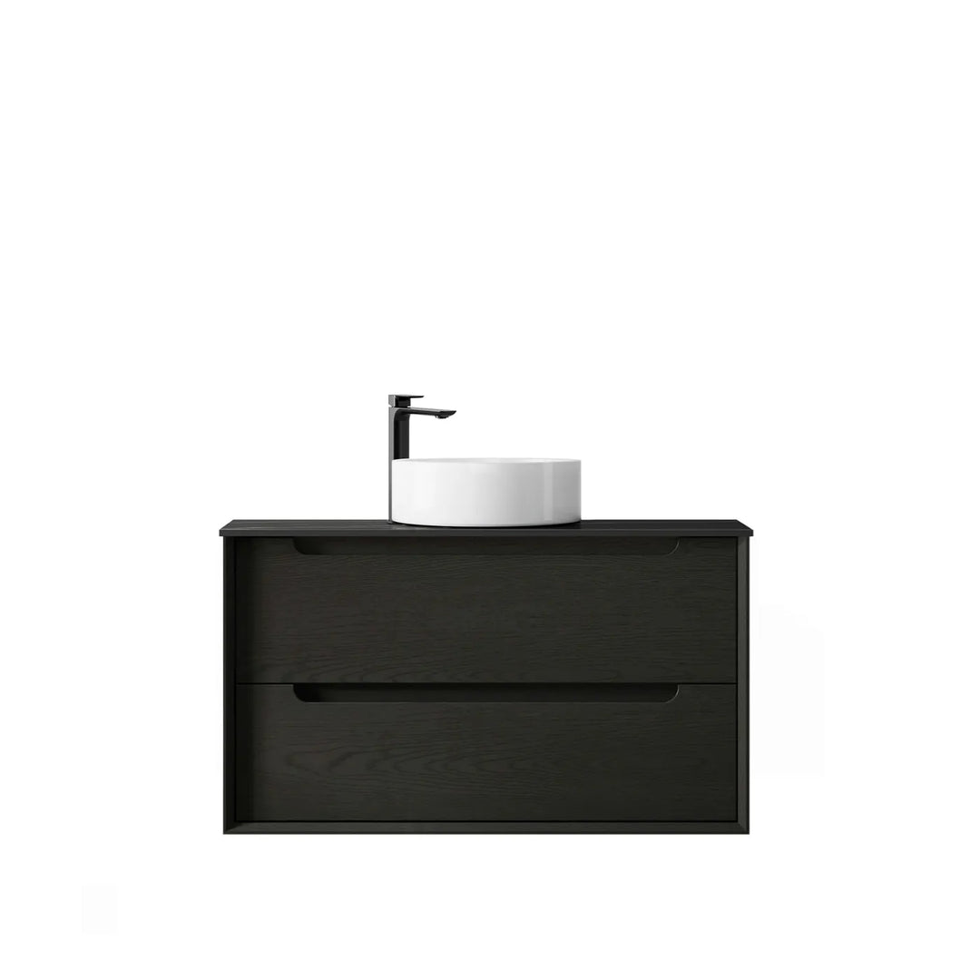 Byron 900mm Black Oak Wall Hung Vanity