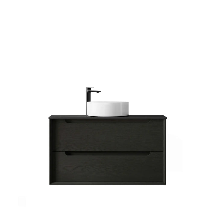 Byron 900mm Black Oak Wall Hung Vanity