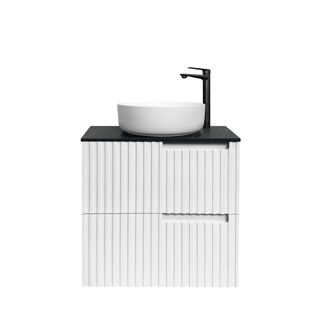 Noosa 600mm Satin White Wall Hung Vanity