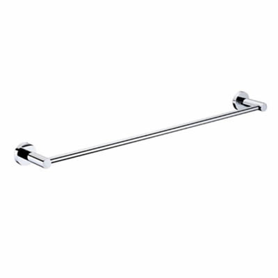 Round 90cm Single Towel Rail Chrome