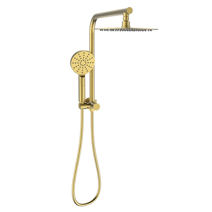 Sky Twin Shower Round Brushed Gold