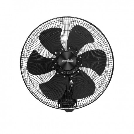 450mm Oscillating DC Wall Fan Matte Black with Remote