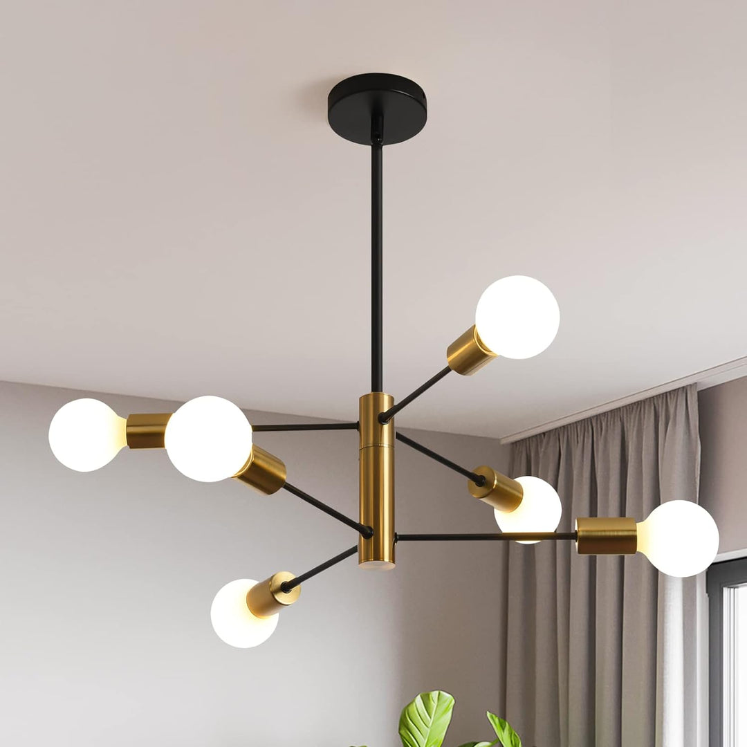Sputnik Chandelier Modern Industrial, 6-Light