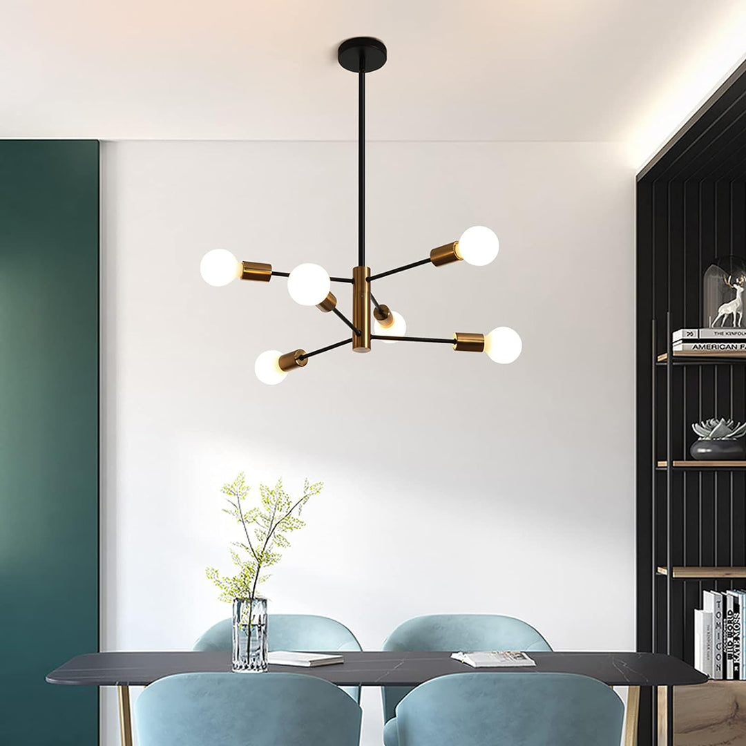 Sputnik Chandelier Modern Industrial, 6-Light