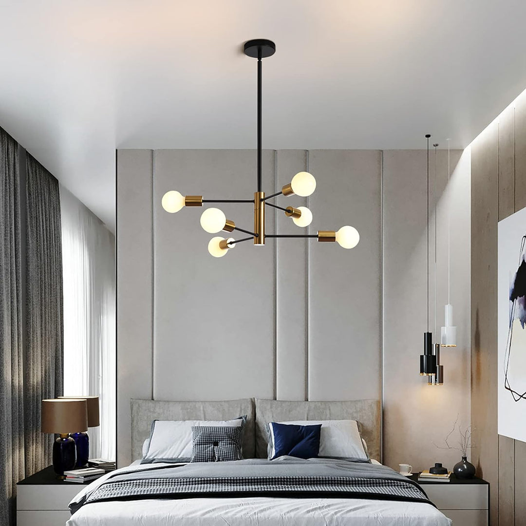 Sputnik Chandelier Modern Industrial, 6-Light