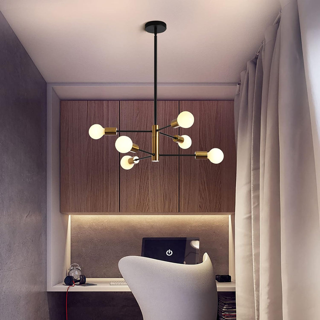 Sputnik Chandelier Modern Industrial, 6-Light