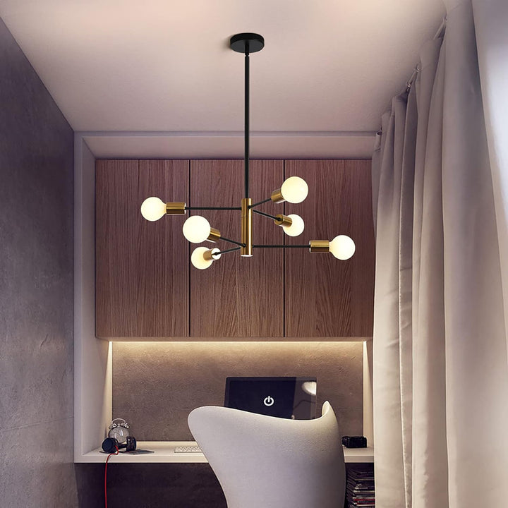 Sputnik Chandelier Modern Industrial, 6-Light