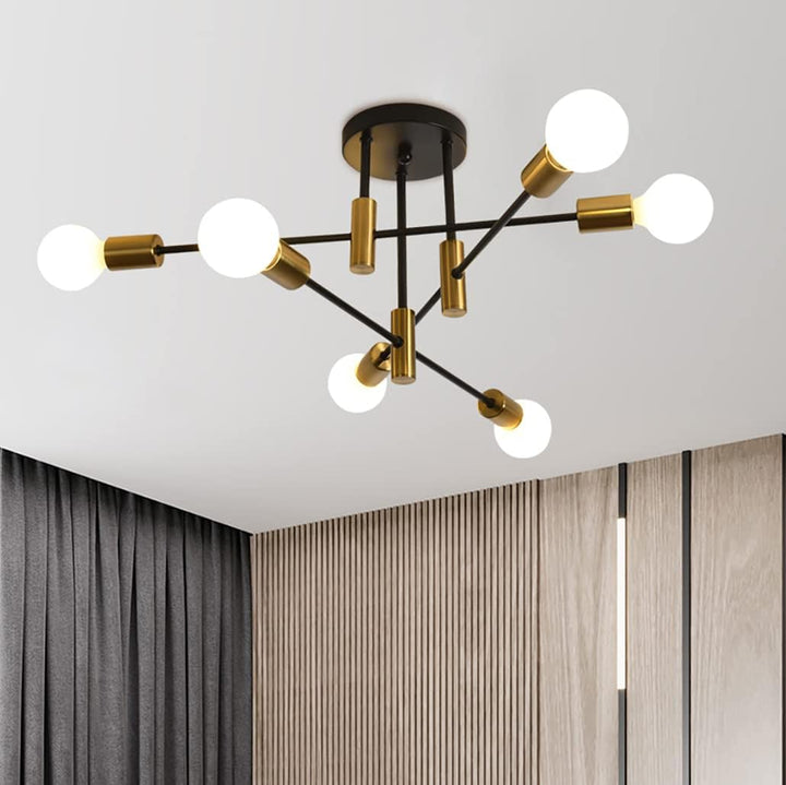 Mid Century Chandelier Modern, 6-Light