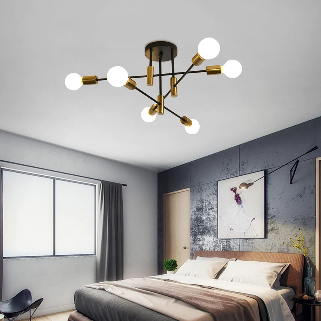Mid Century Chandelier Modern, 6-Light