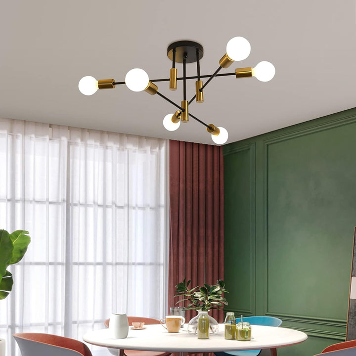 Mid Century Chandelier Modern, 6-Light