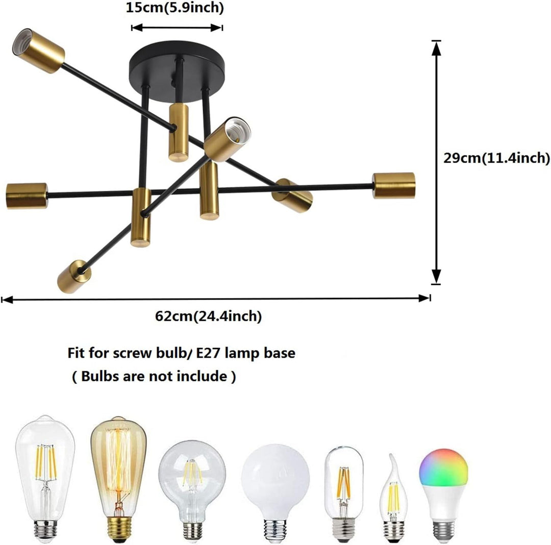 Mid Century Chandelier Modern, 6-Light