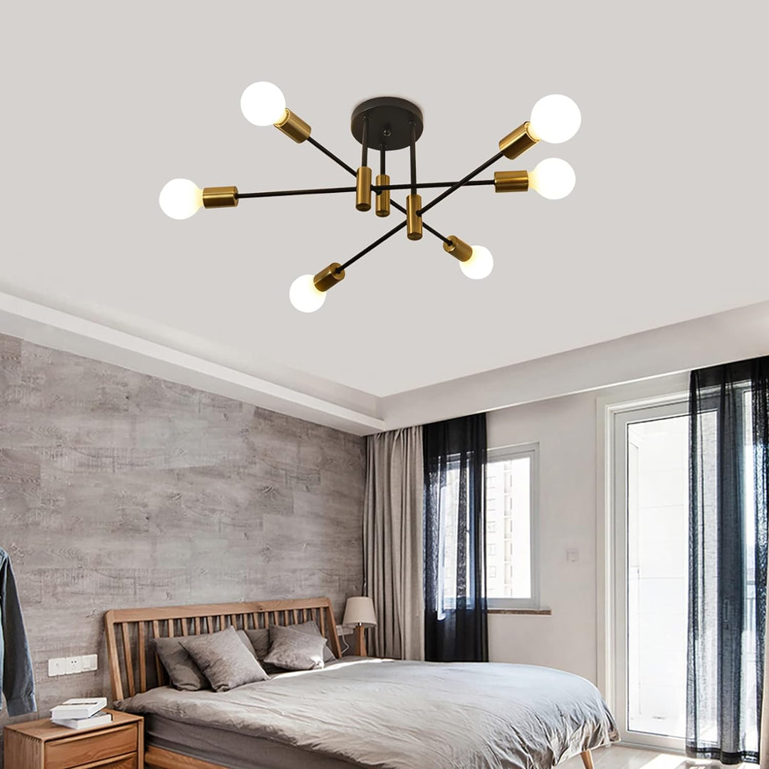 Mid Century Chandelier Modern, 6-Light