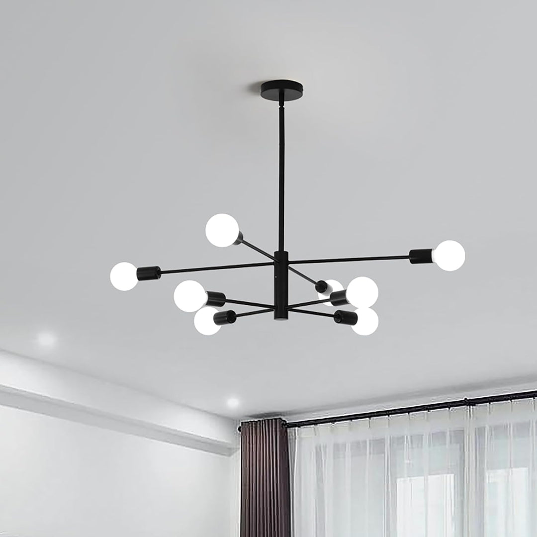 Modern Sputnik Chandelier - Black