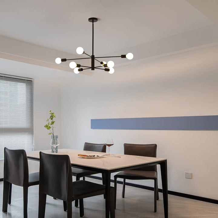 Modern Sputnik Chandelier - Black