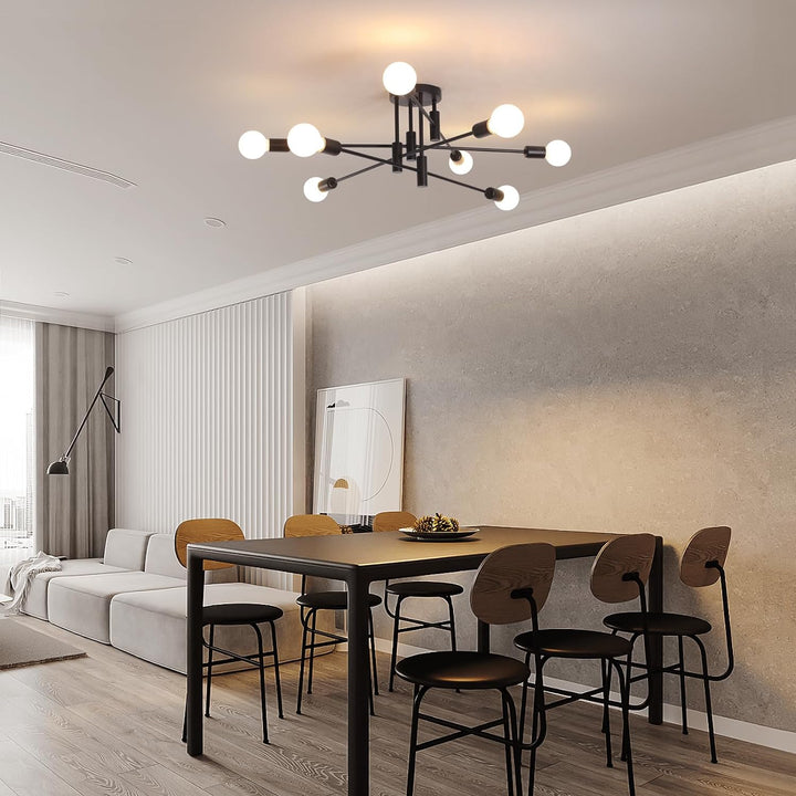 Modern Semi Flush Chandelier