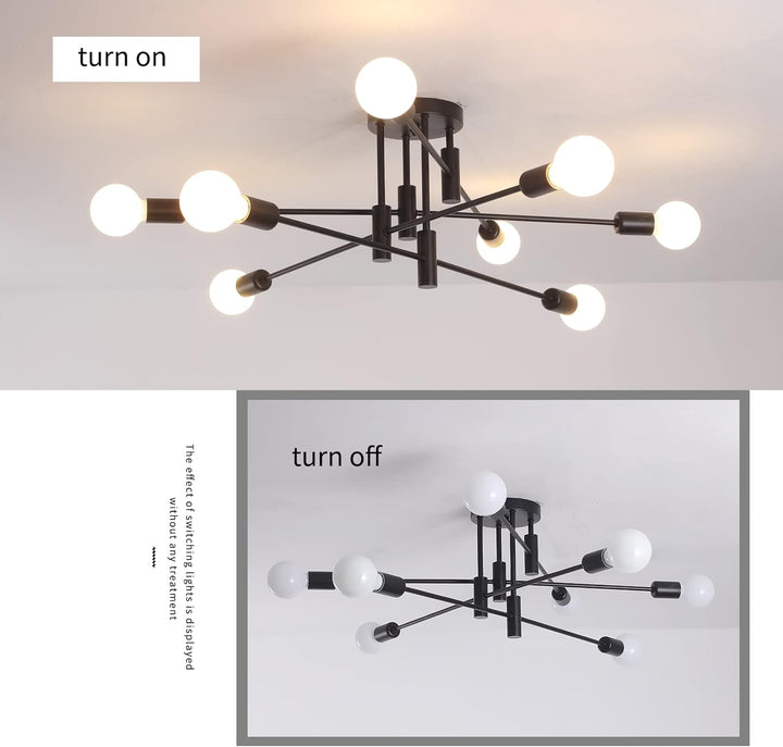 Modern Semi Flush Chandelier
