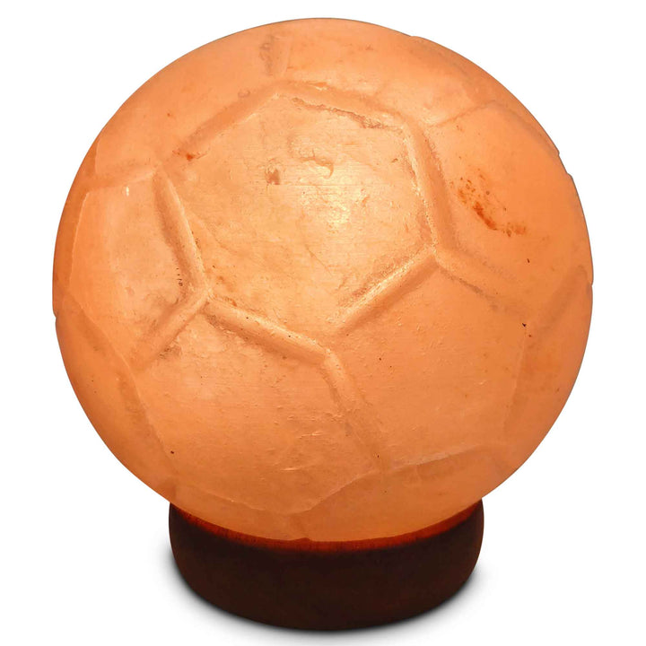 Himalayan Pink Salt Lamp shaped like a soccer ball – Pilbara Bathroom Warehouse Perth and regional Western Australia