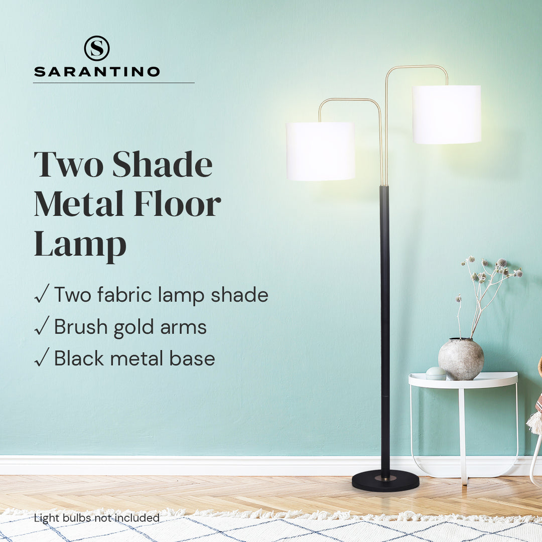 Sarantino Black/Brass Finish Reading Light  Electric Table Lamp