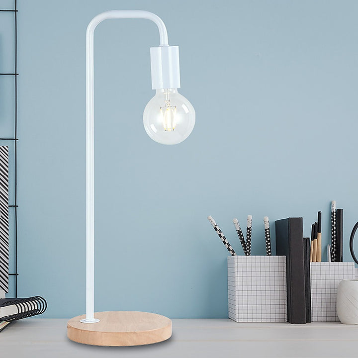 Modern Table lamp Desk Light Timber Base